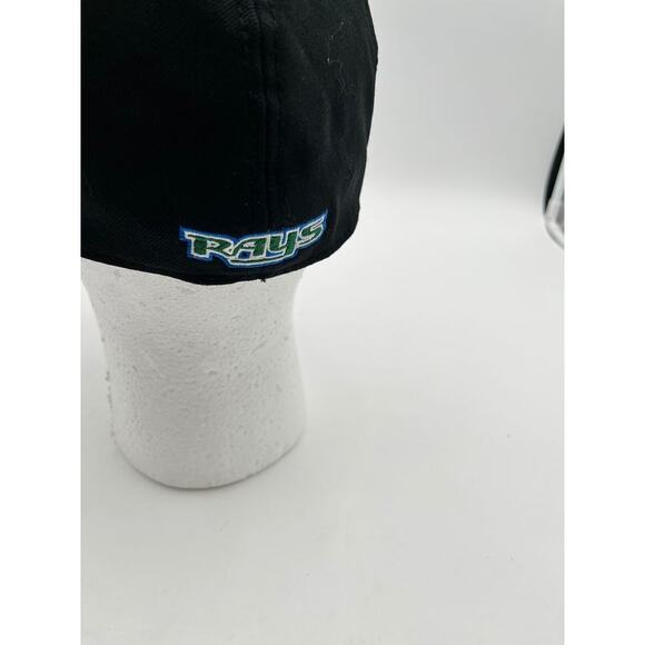 Tampa Bay Devil Rays New Era Fitted Hat S/M Black Vintage Logo MLB Wool Blend - Picture 6 of 9